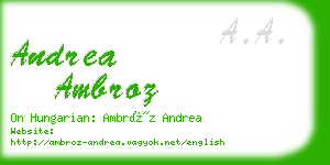 andrea ambroz business card